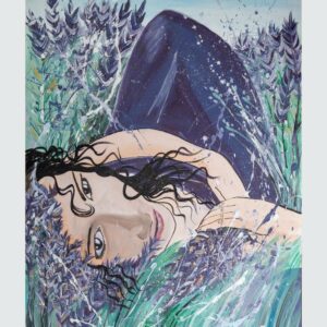 femme allongée dans l'herbe