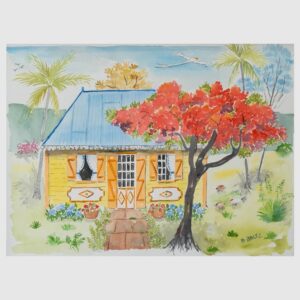 Case jaune et flamboyant